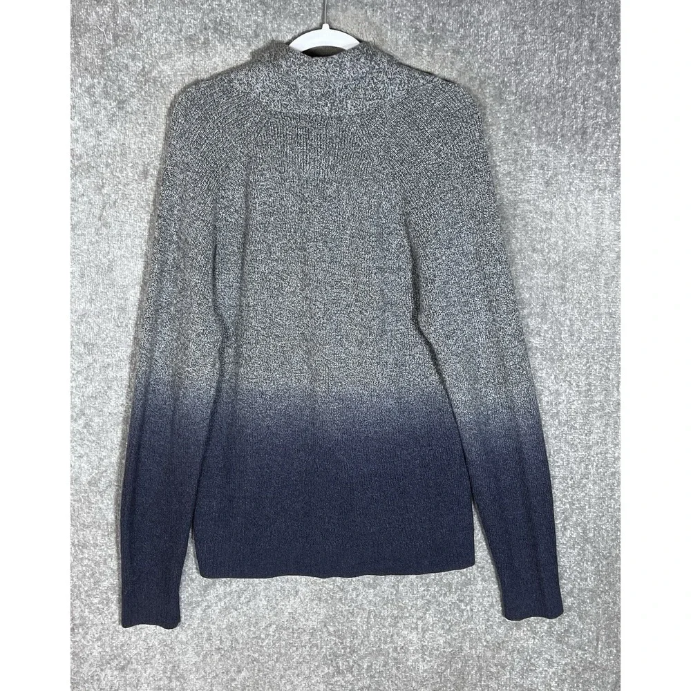 Hollister Ombre Knit Shawl Collar Cardigan Mens Size Large Blue Gray Grandpacore